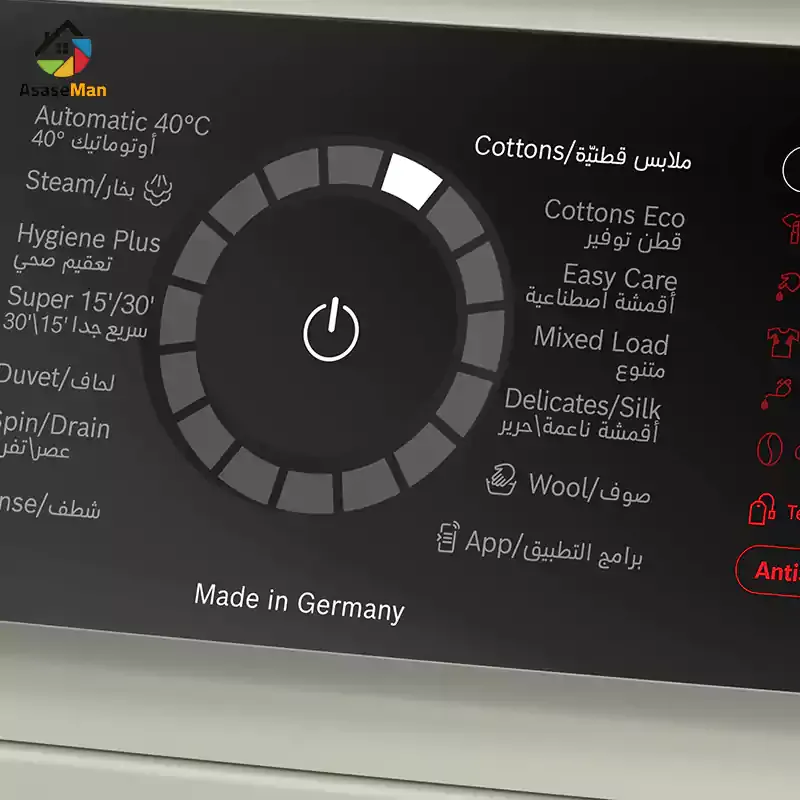 پنل برنامه های ماشین لباسشویی بوش WGB244AXGC